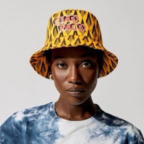 NWT PACO RABANNE Printed Bucket Hat - Picture 1 of 7